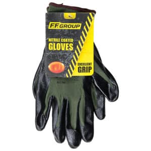 F.F. Group Γάντια Με Επικάλυψη Νιτριλίου Χακί droutsas.gr