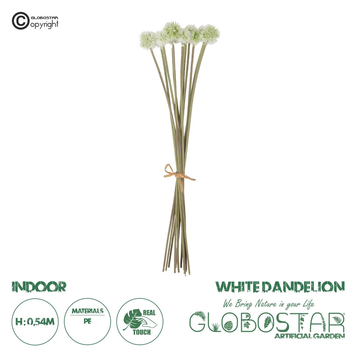 21358_1 GloboStaru00ae Artificial Garden WHITE DANDELION BOUQET 21358 u03a4u03b5u03c7u03bdu03b7u03c4u03cc u0394u03b9u03b1u03bau03bfu03c3u03bcu03b7u03c4u03b9u03bau03cc u03a4u03b1u03c1u03b1u03beu03acu03bau03bf u039cu03c0u03bfu03c5u03bau03adu03c4u03bf Y54cm