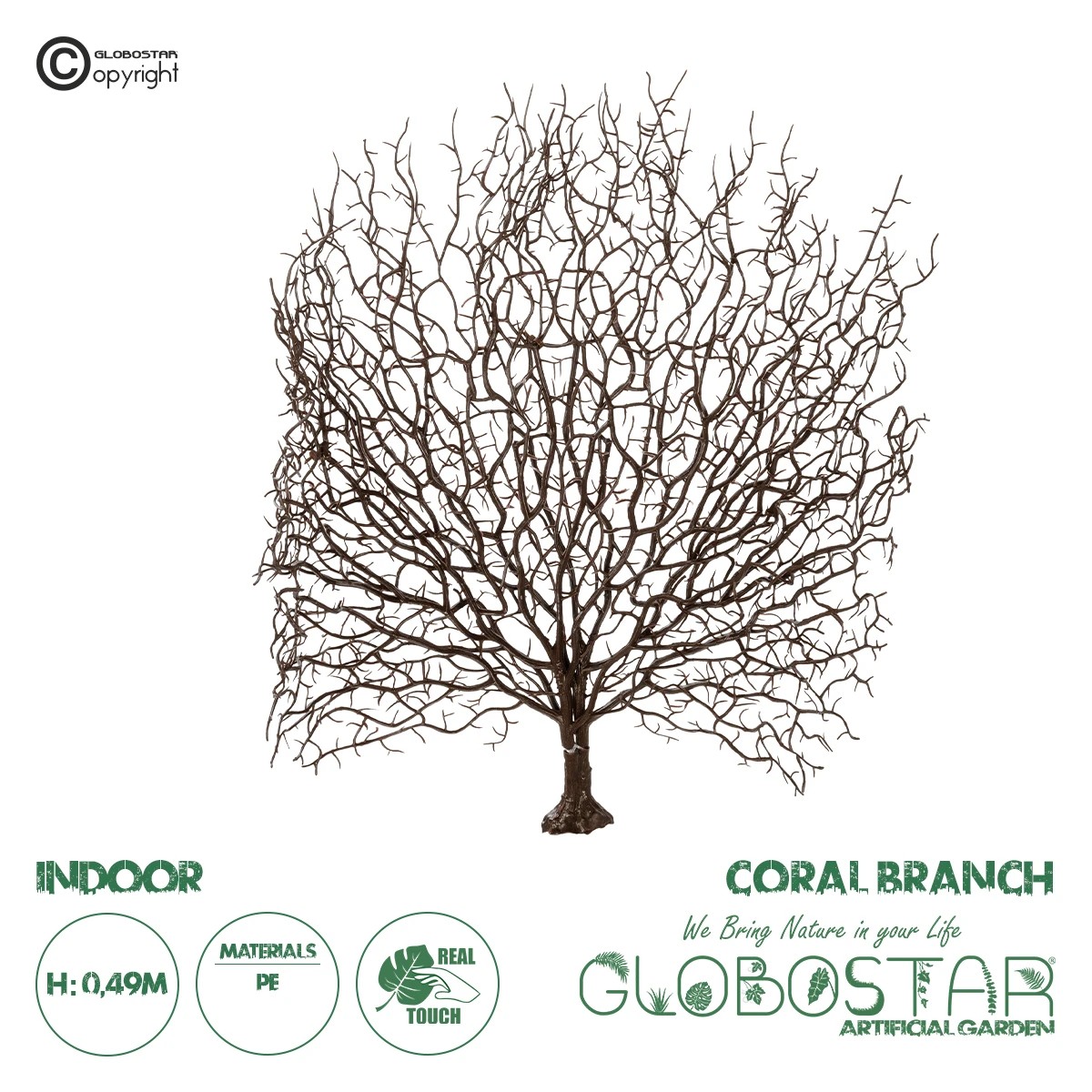 21467_1 GloboStaru00ae Artificial Garden BROWN CORAL BRANCH 21467 u03a4u03b5u03c7u03bdu03b7u03c4u03cc u0394u03b9u03b1u03bau03bfu03c3u03bcu03b7u03c4u03b9u03bau03cc u039au03bbu03b1u03b4u03af u039au03b1u03c6u03ad Kou03c1u03acu03bbu03b9 Y49cm