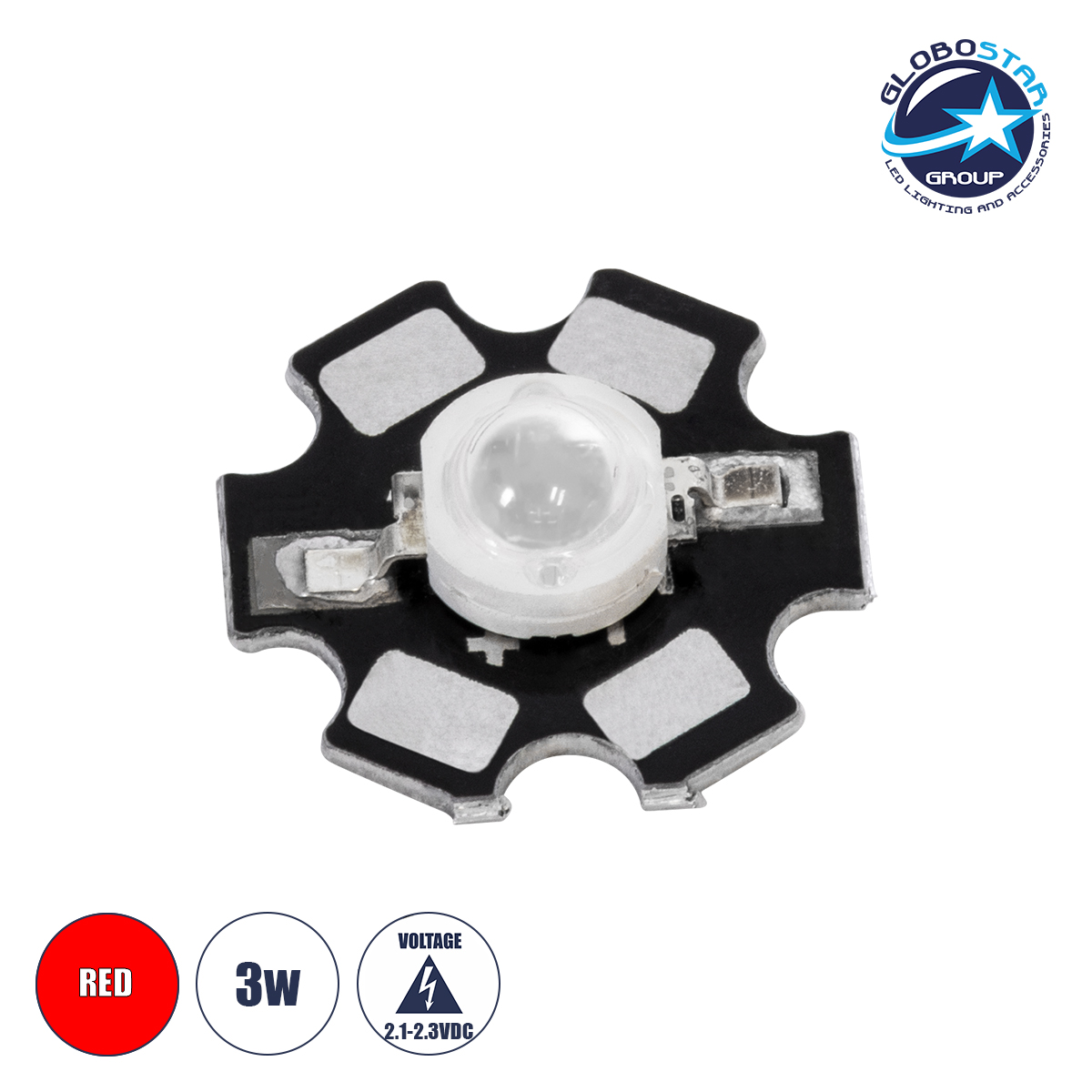 73747_1_ GloboStaru00ae 73747 High Power Star LED - u03a5u03c8u03b7u03bbu03aeu03c2 u0399u03c3u03c7u03cdu03bfu03c2 Star LED 3W DC 3.2V u039au03ccu03bau03bau03b9u03bdu03bf u03a62 x u03a50.6cm - 2 u03a7u03c1u03ccu03bdu03b9u03b1 u0395u03b3u03b3u03cdu03b7u03c3u03b7
