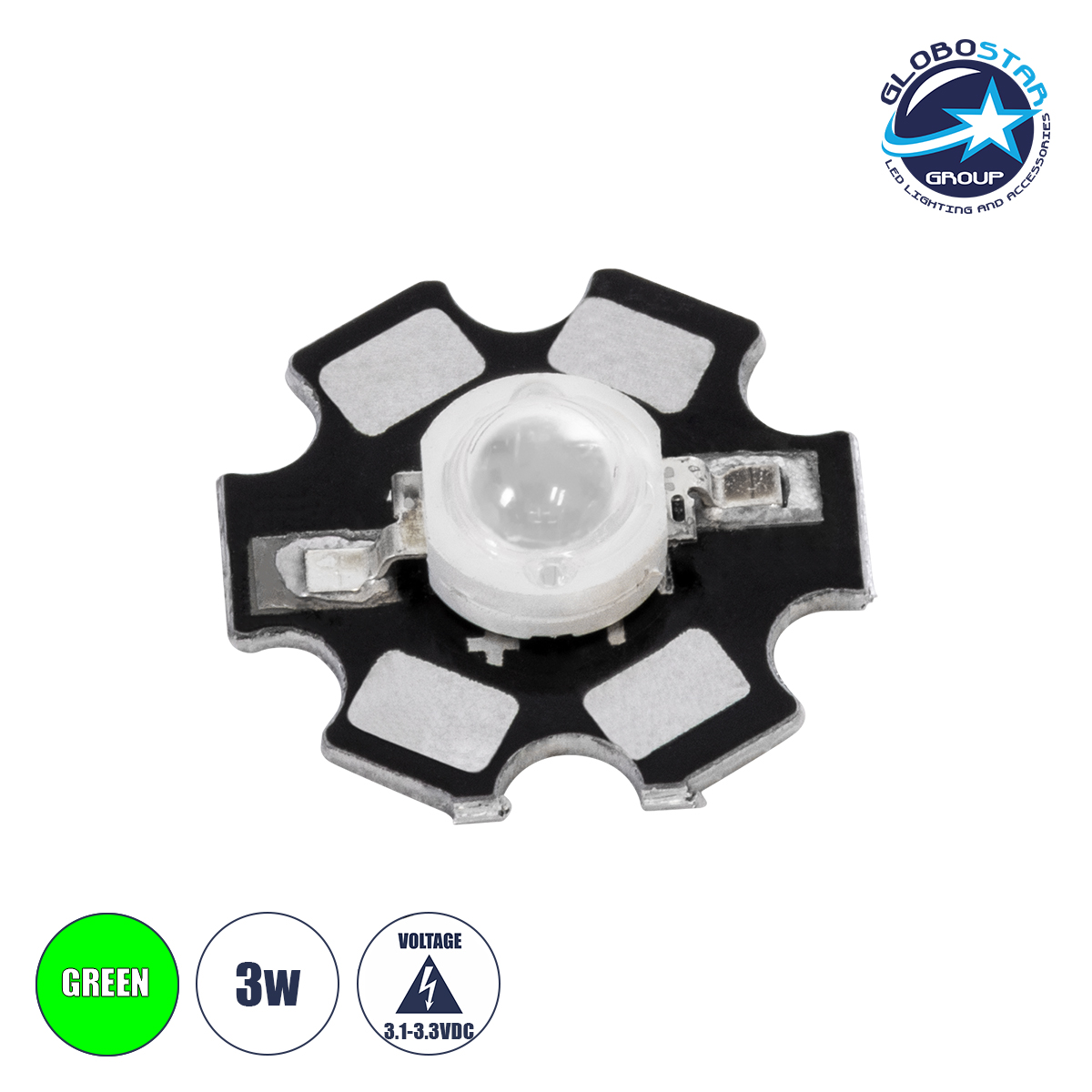 73750_1 GloboStaru00ae 73750 High Power Star LED - u03a5u03c8u03b7u03bbu03aeu03c2 u0399u03c3u03c7u03cdu03bfu03c2 Star LED 3W DC 3.2V u03a0u03c1u03acu03c3u03b9u03bdu03bf u03a62 x u03a50.6cm - 2 u03a7u03c1u03ccu03bdu03b9u03b1 u0395u03b3u03b3u03cdu03b7u03c3u03b7