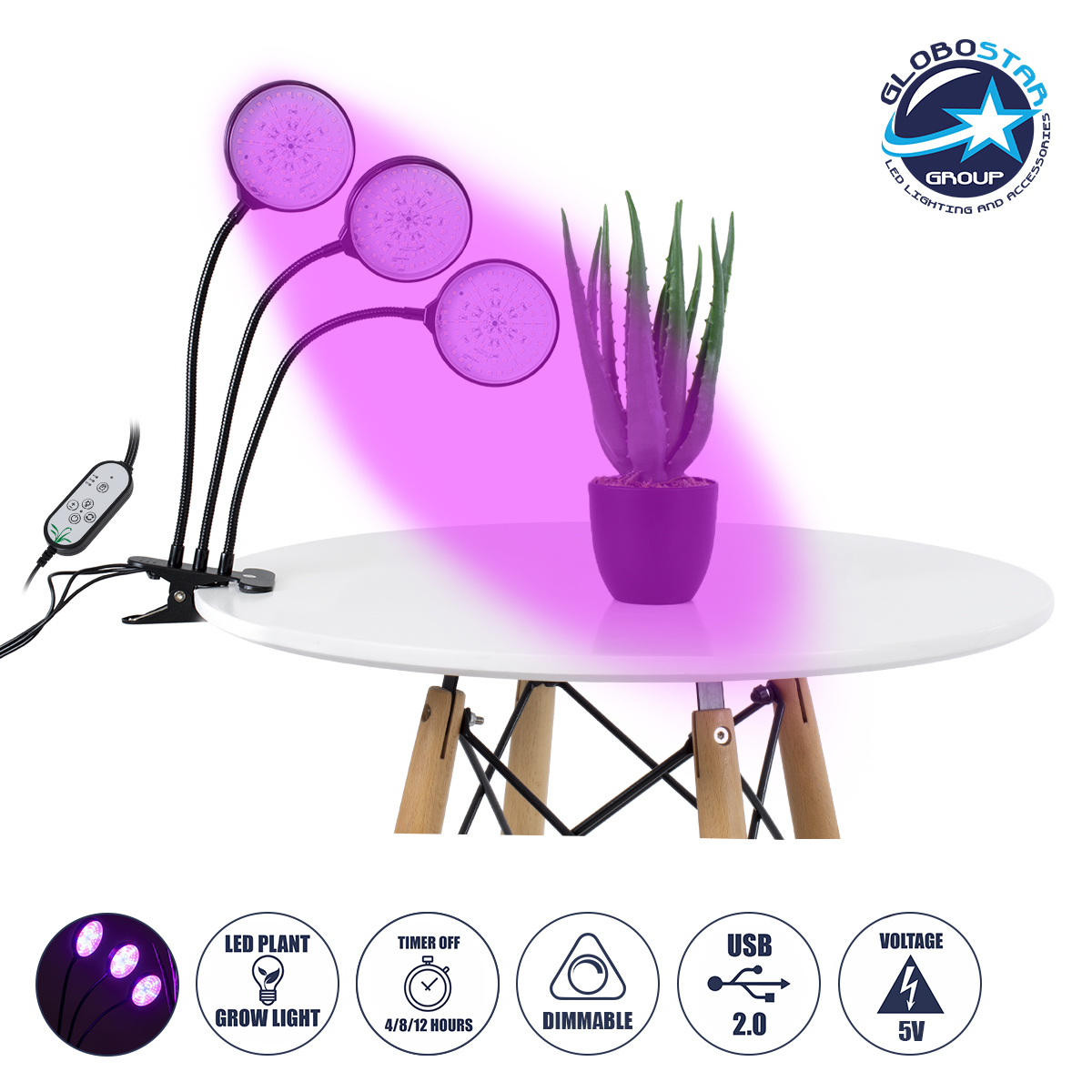 79652_1 GloboStaru00ae 79652 Grow Light Full Spectrum LED u03a6u03c9u03c4u03b9u03c3u03c4u03b9u03bau03cc u0391u03bdu03acu03c0u03c4u03c5u03beu03b7u03c2 u03a6u03c5u03c4u03ceu03bd u0393u03bbu03acu03c3u03c4u03c1u03b1u03c2 u03bcu03b5 3 u039au03b9u03bdu03bfu03cdu03bcu03b5u03bdu03b5u03c2 u039au03b5u03c6u03b1u03bbu03adu03c2 & u0392u03acu03c3u03b7 Clip SMD 2835 15W 160u00b0 DC 5V IP20 u03bcu03b5 Dimmer & Timer u0395u03c3u03c9u03c4u03b5u03c1u03b9u03bau03bfu03cd u03a7u03ceu03c1u03bfu03c5 u03b3u03b9u03b1 u039au03acu03bbu03c5u03c8u03b7 u0395u03c0u03b9u03c6u03acu03bdu03b5u03b9