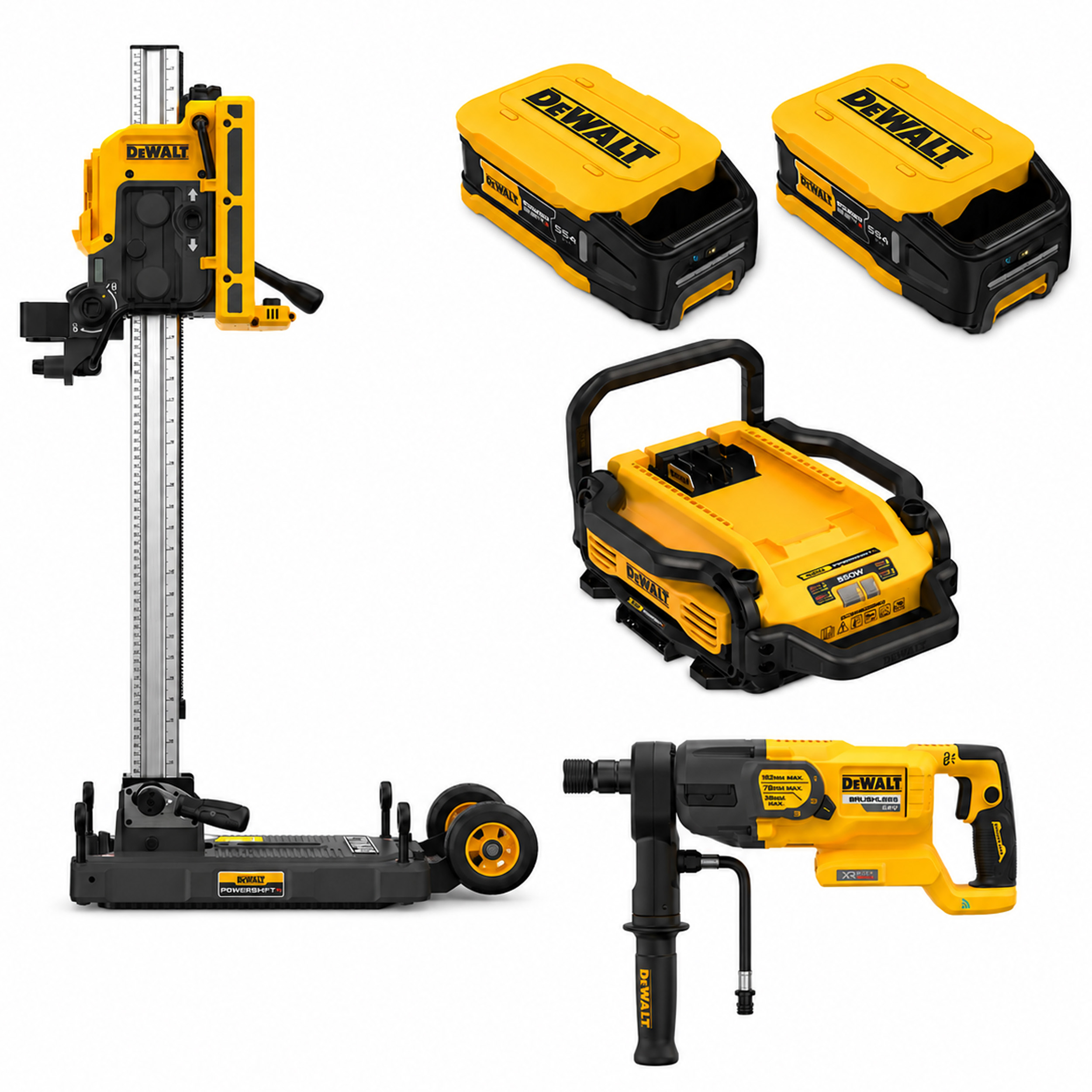Dewalt Powershift Κιτ Καροτιέρας DCPS150AG2 droutsas.gr Dewalt Powershift Κιτ Καροτιέρας DCPS150AG2 - Image 1